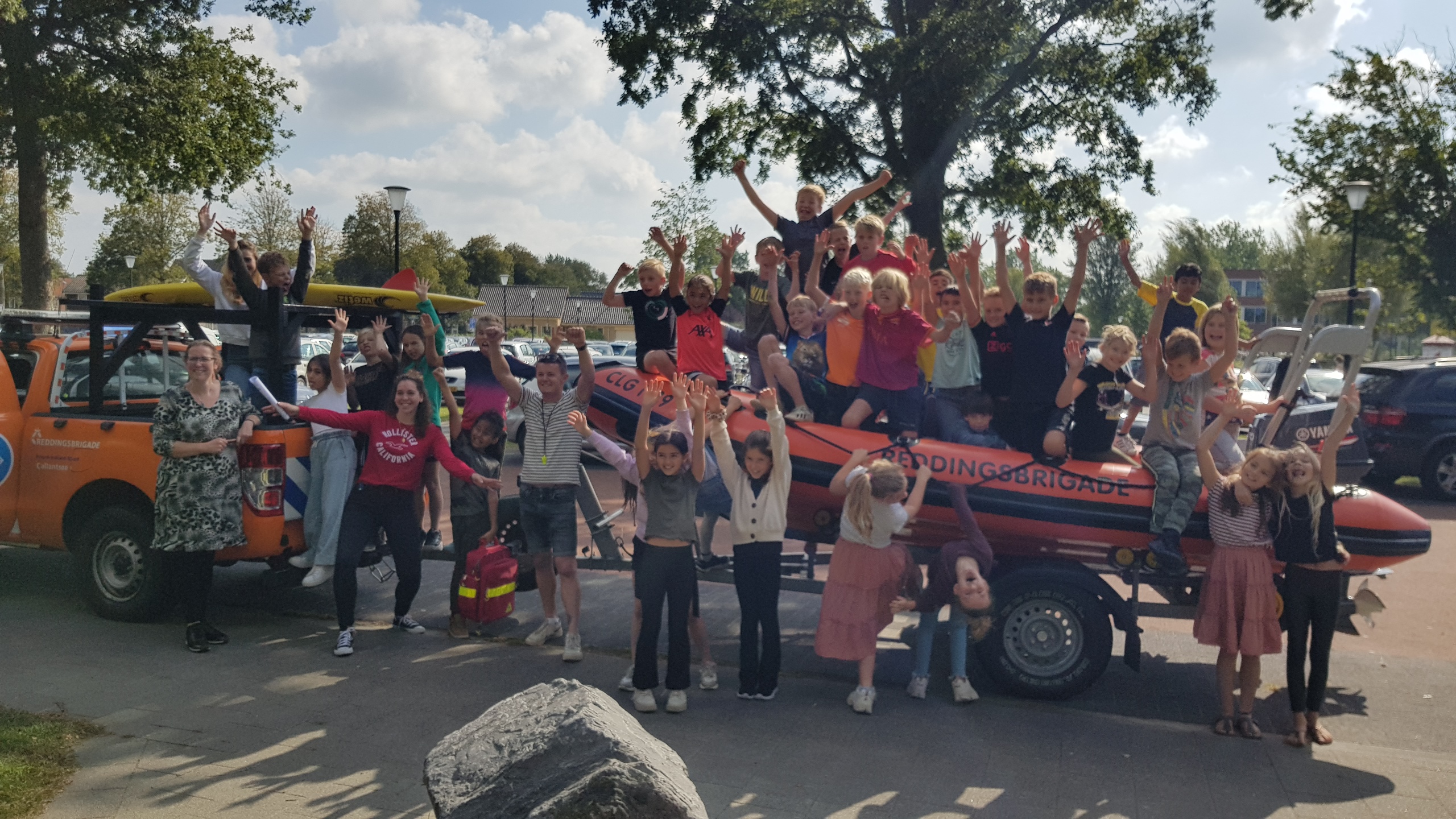 Reddingsbrigade op bezoek